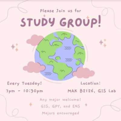 Geography Study Group Information Poster